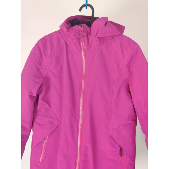 (V) Lands End Jacket Womens Pink Squall 3 in Coat Primaloft Waterproof XS (2-4) - Picture 2 of 12